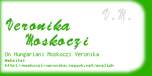 veronika moskoczi business card